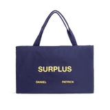 surplus tote / navy + yellow