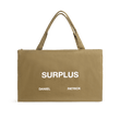 surplus tote / olive + white