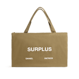 surplus tote / olive + white