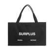 surplus tote / black + white