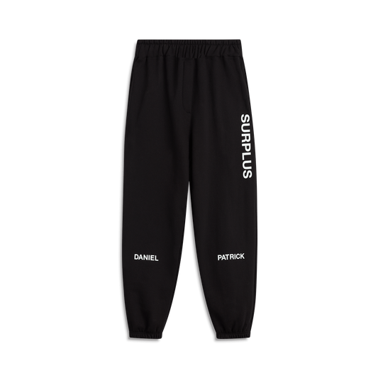 surplus logo sweatpant / black + white