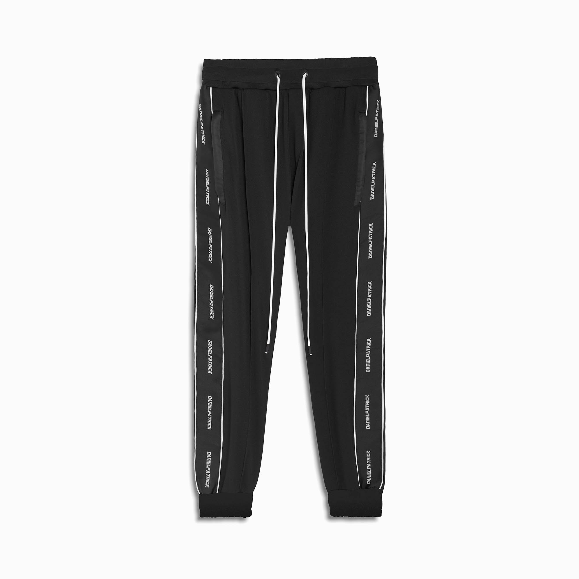 classic slim track pant piping / black + 3M