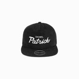 stadium snapback corduroy / black + white