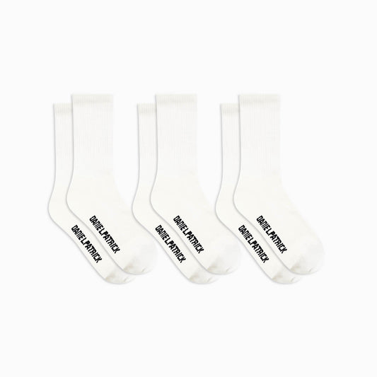 3 pack standard socks / cream + black