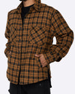 EPTM SLIT FLANNEL SHIRT- VINTAGE BROWN