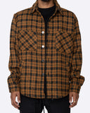 EPTM SLIT FLANNEL SHIRT- VINTAGE BROWN