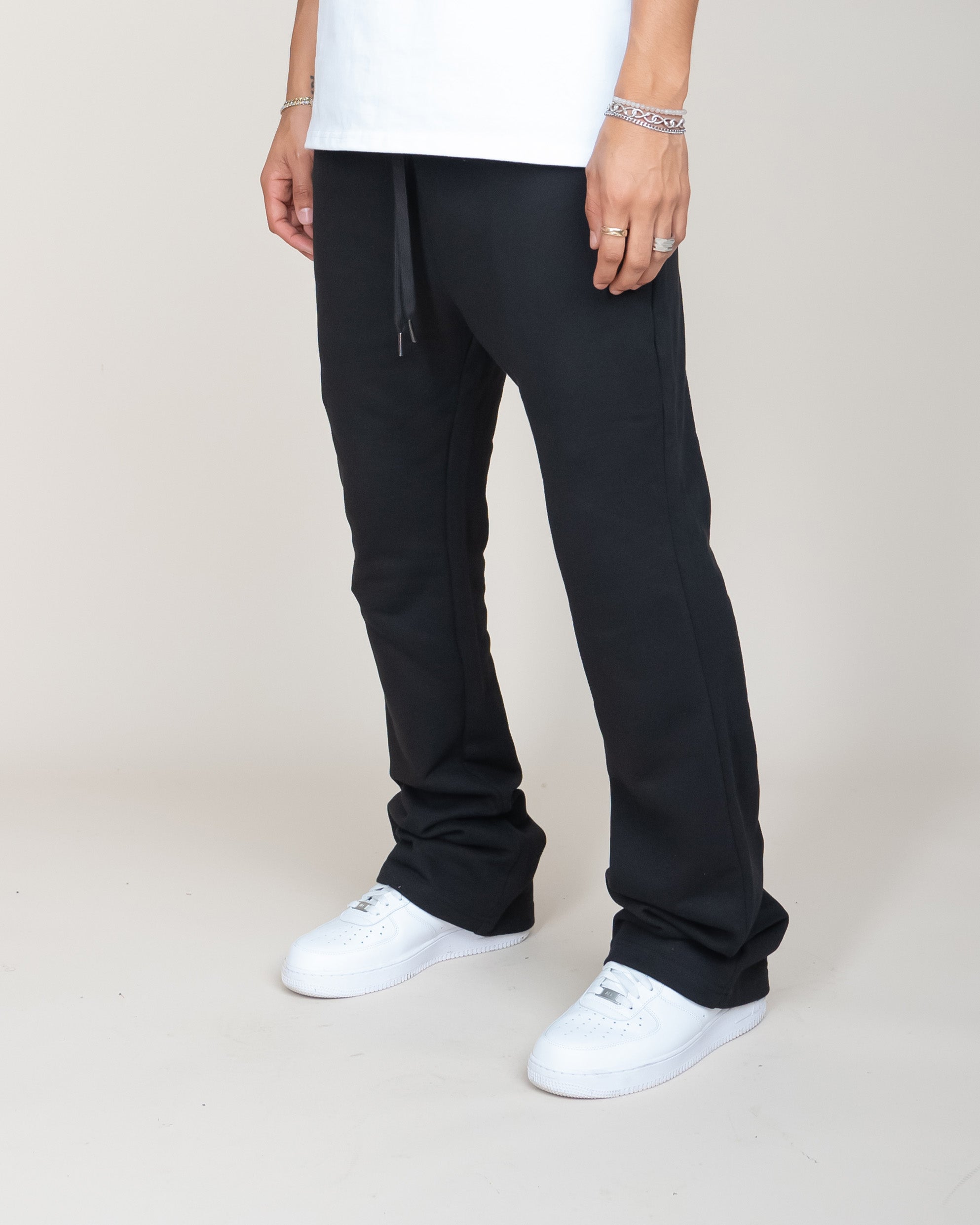 BIG N TALL PERFECT FLARE SWEATPANTS-BLACK