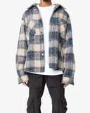 EPTM BIG N TALL SIDE SLIT FLANNEL-BLUE/GRAY