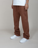 PERFECT FLARE SWEATPANTS-BROWN