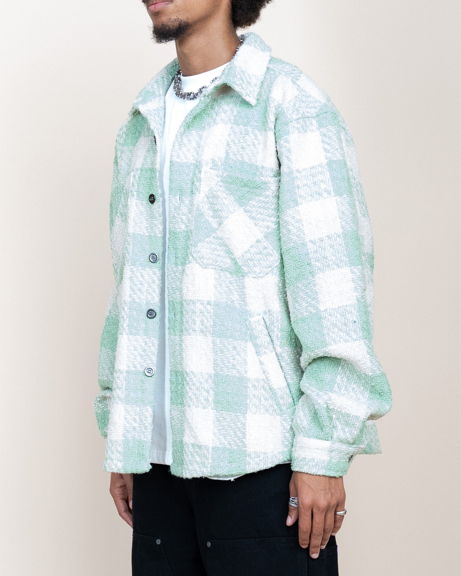 EPTM TWEED FLANNEL SHIRT - EMERALD