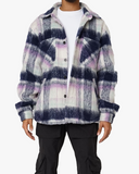 EPTM SIDE SLIT FLANNEL-PURPLE/WHITE