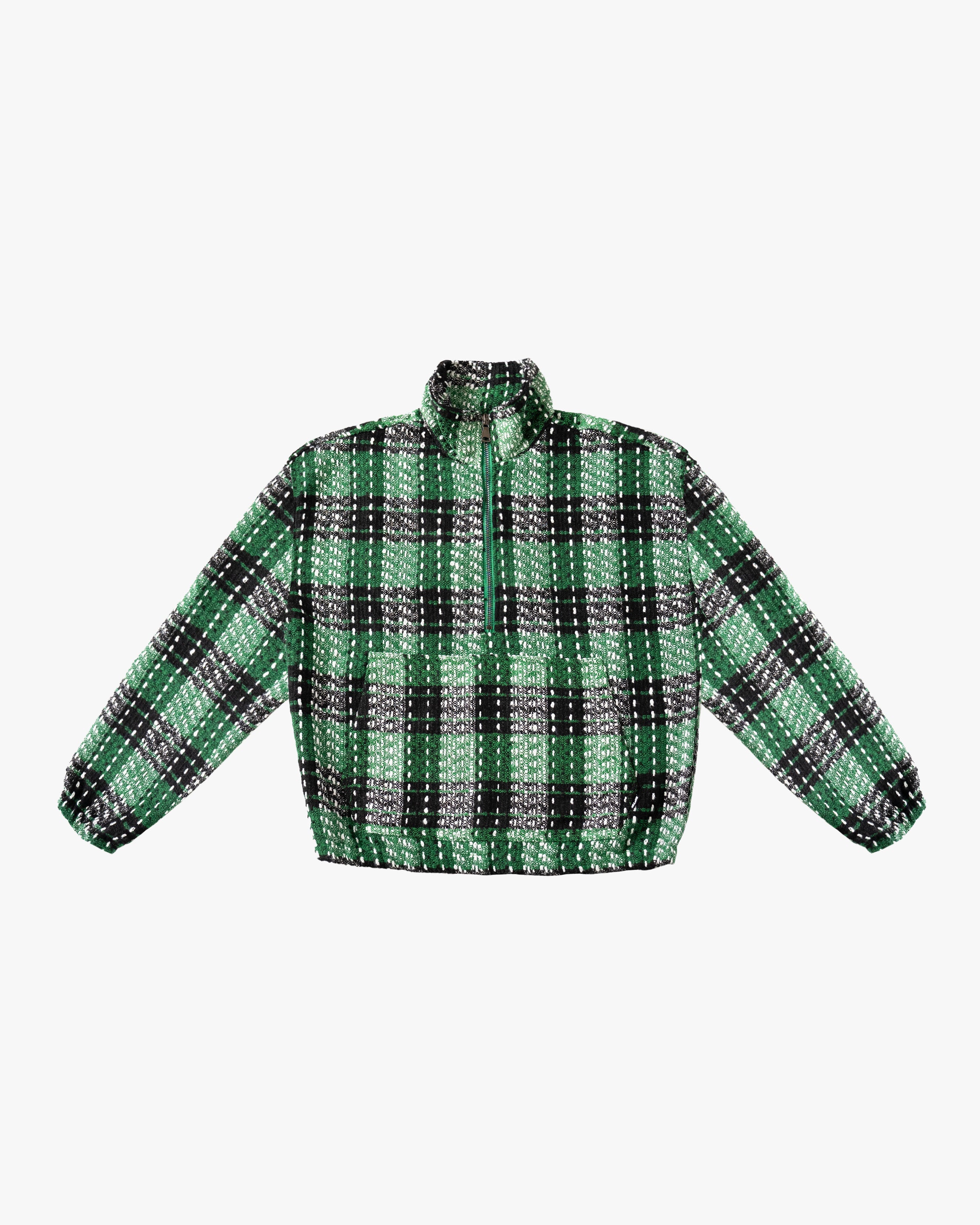 EPTM FLANNEL HALF-ZIP PULLOVER-GREEN