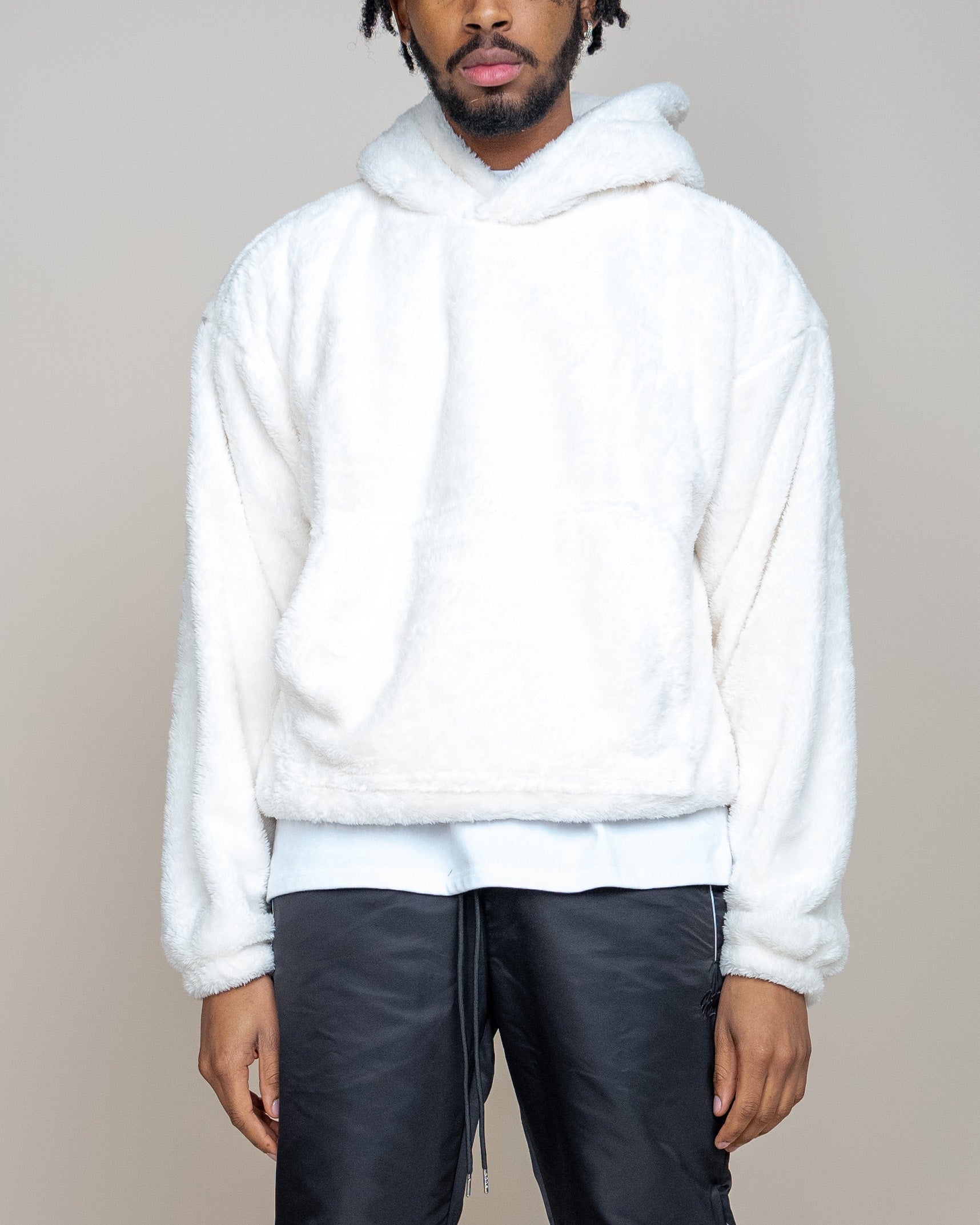 EPTM FUZZY HOODIE-CREAM