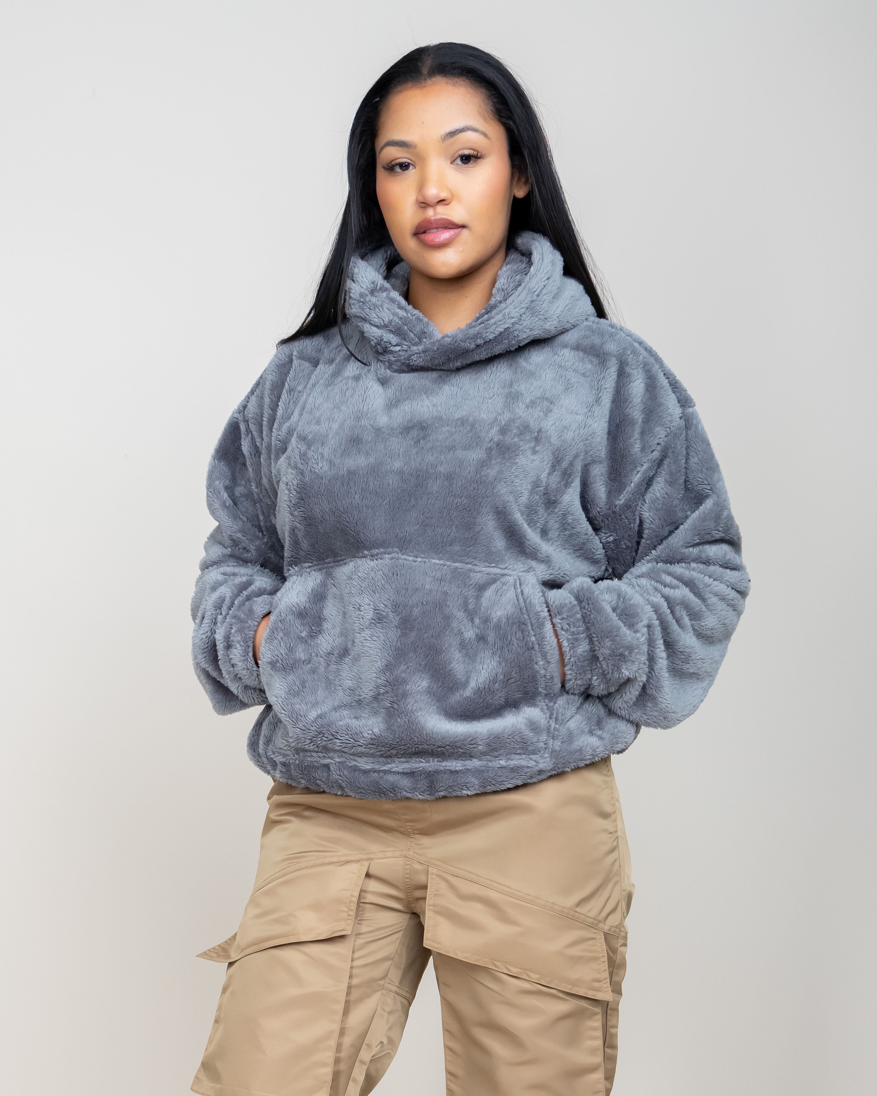 EPTM FUZZY HOODIE-GREY