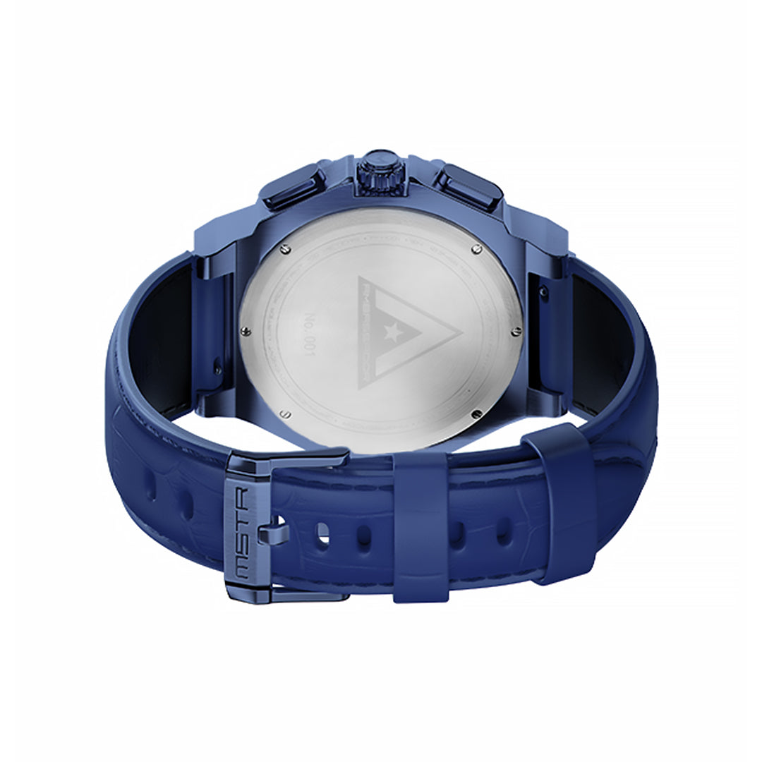 AM407LB - 41 MM VAN GOGH MATTE BLUE WATCH WITH LEATHER STRAP