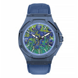 AM407LB - 41 MM VAN GOGH MATTE BLUE WATCH WITH LEATHER STRAP