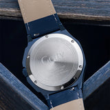 AM407LB - 41 MM VAN GOGH MATTE BLUE WATCH WITH LEATHER STRAP