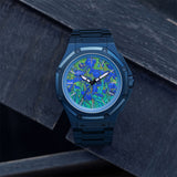 AM407SS - 41 MM VAN GOGH MATTE BLUE WATCH WITH STEEL STRAP