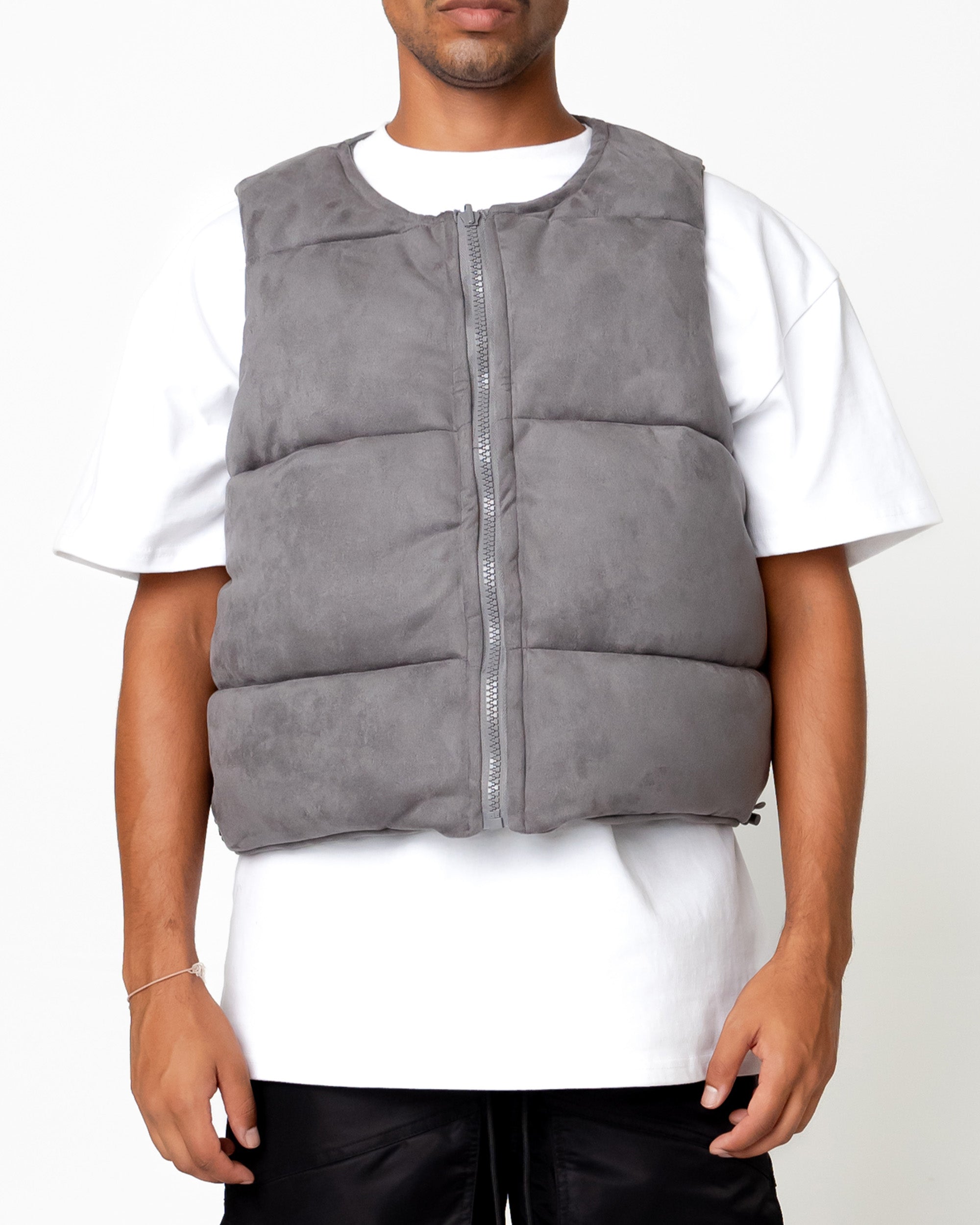 EPTM SUEDE BUBBLE VEST-GRAY