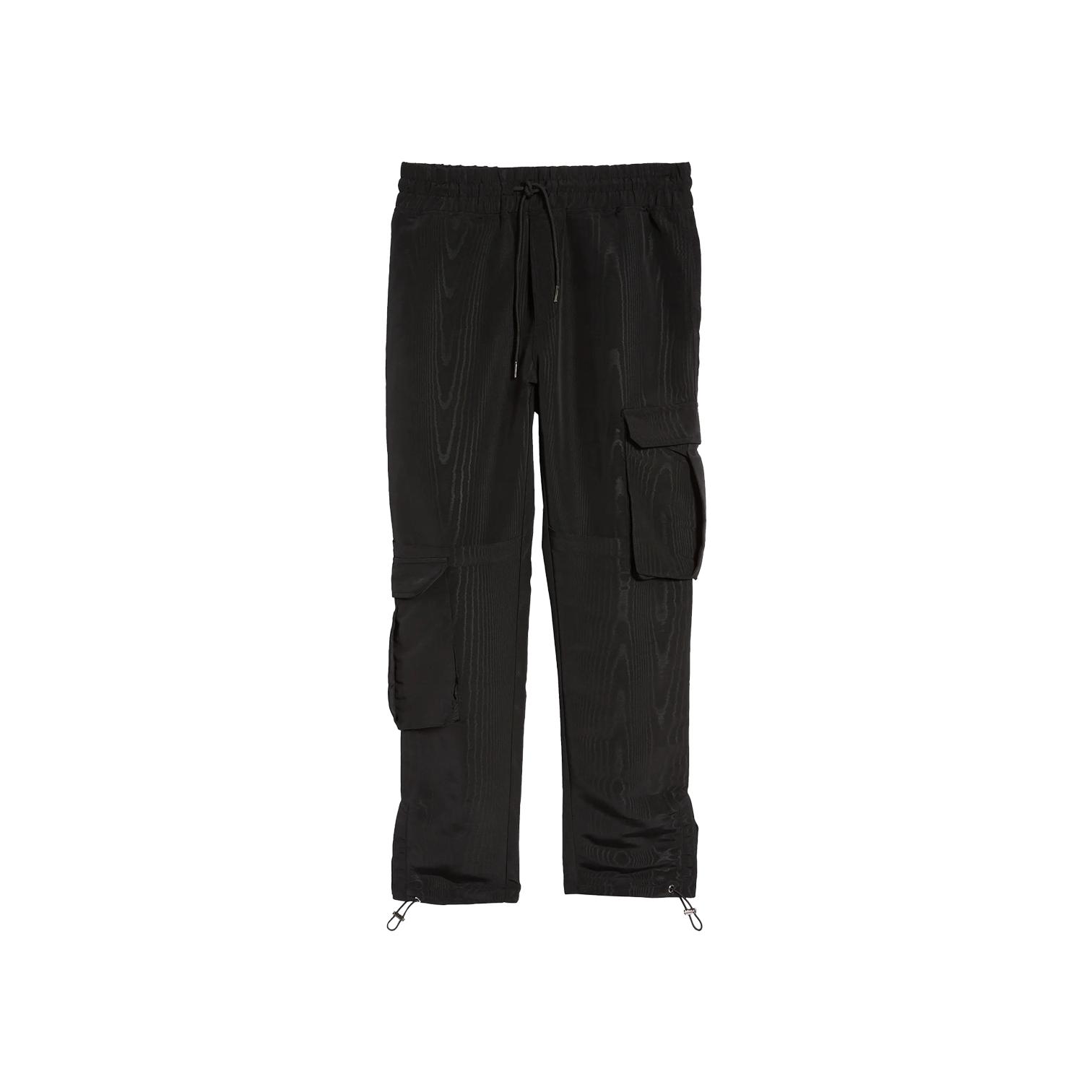 Black Woodgrain Nylon Pant