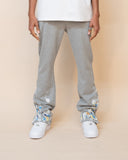 EPTM PAINT SNAP FLARED PANTS - HEATHER GREY