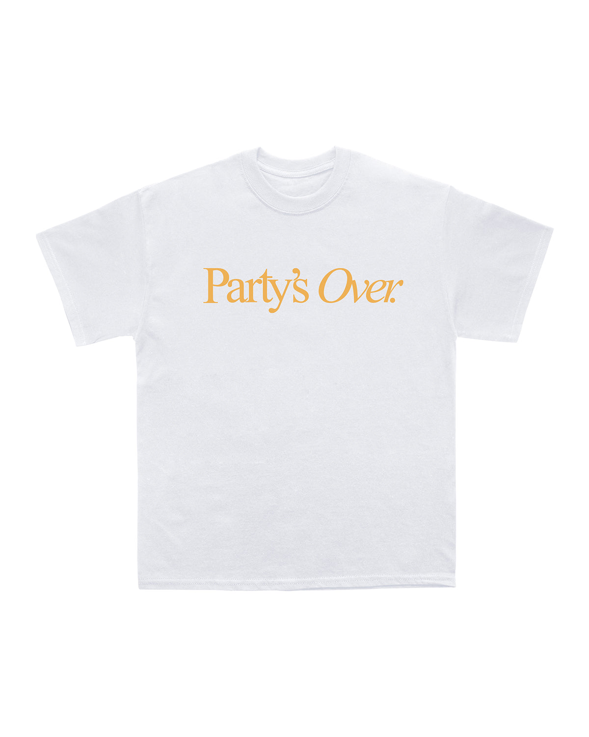 "Party's Over" Tee (White/Orange)