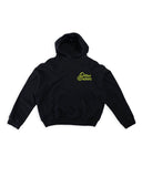 "Wireframe" Hoodie (Washed Black/Lime)