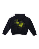 "Wireframe" Hoodie (Washed Black/Lime)