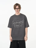 Cursive Logo Suede Tee