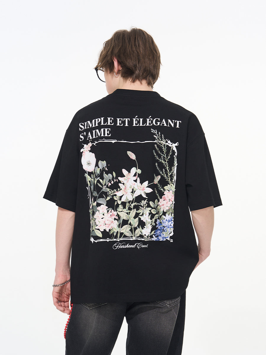 Ink Illustration Floral Tee