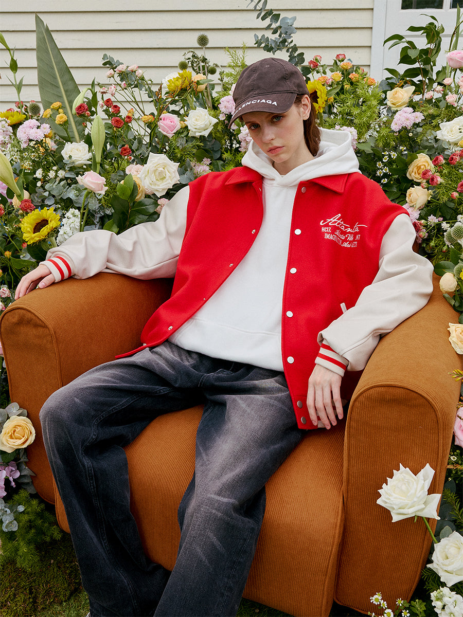 Pearl Embroidered Varsity Jacket