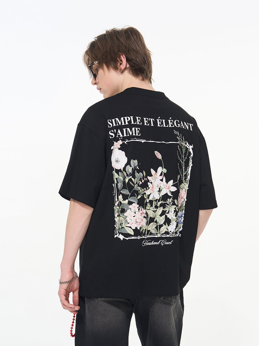 Ink Illustration Floral Tee