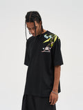 Floral Embroidered Logo Tee