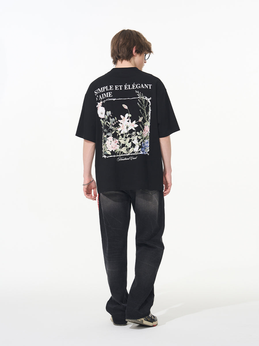 Ink Illustration Floral Tee