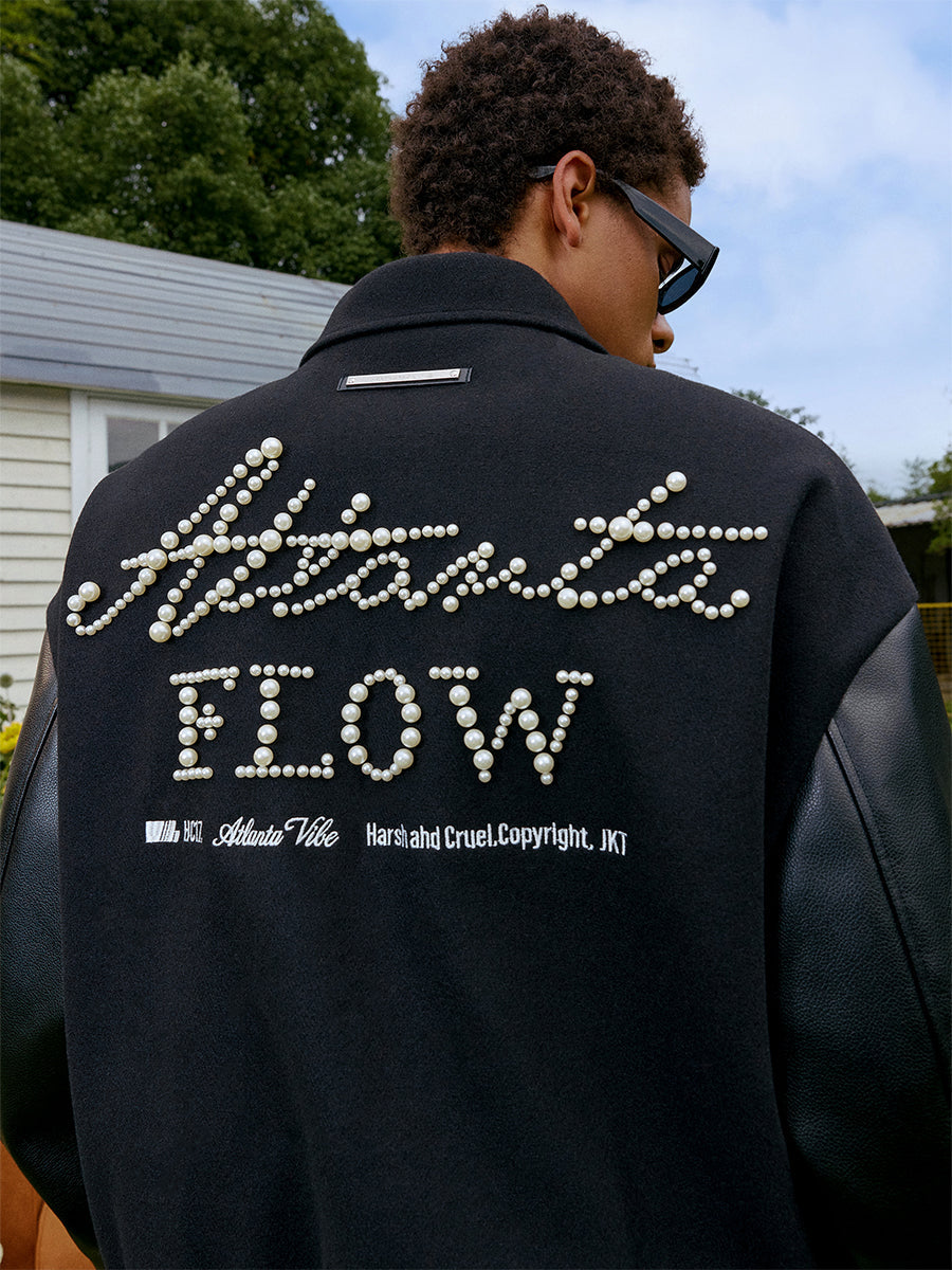 Pearl Embroidered Varsity Jacket