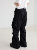 Crisp Pleated Parachute Cargo Pants