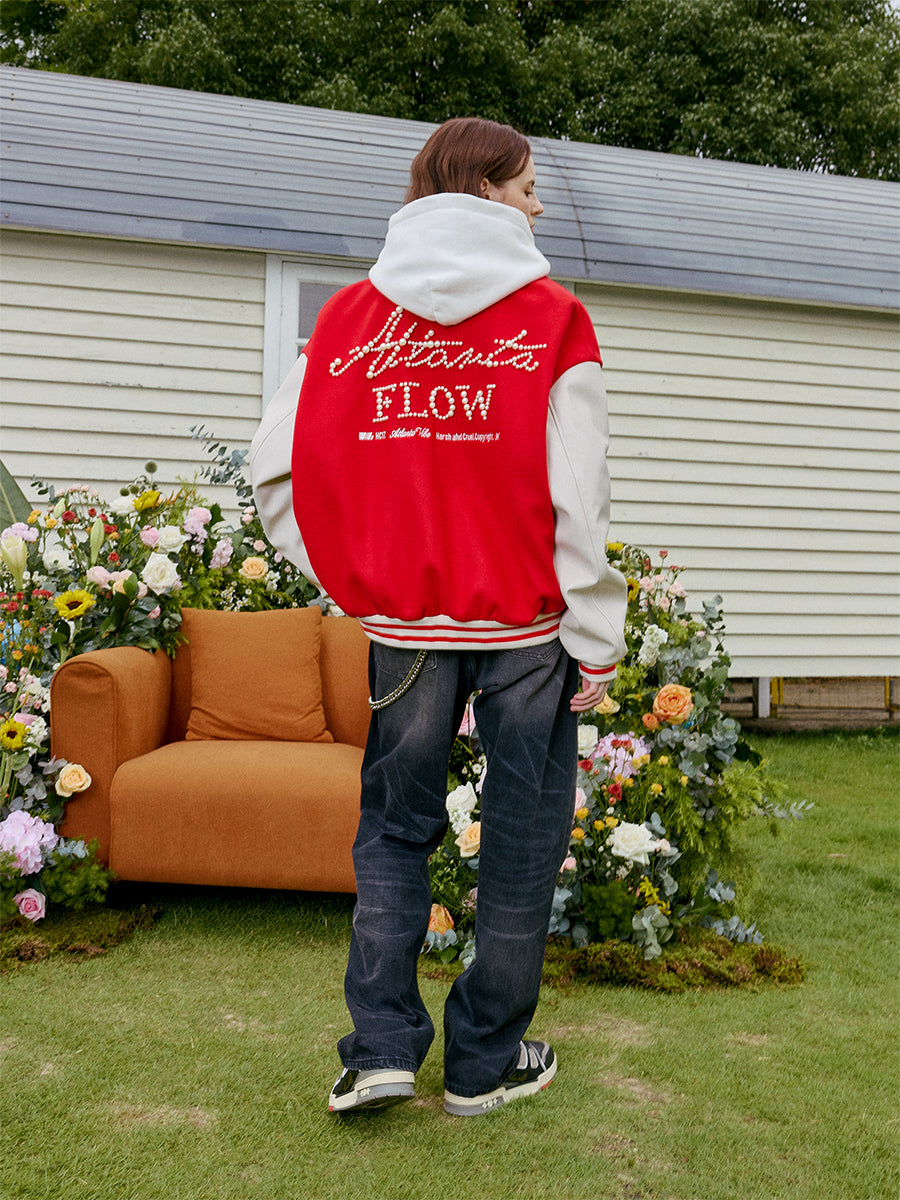 Pearl Embroidered Varsity Jacket