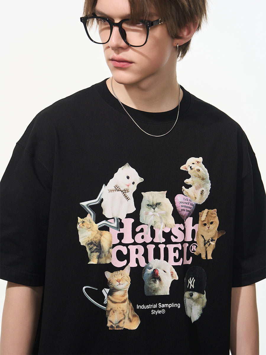 Cats Logo Printed Tee