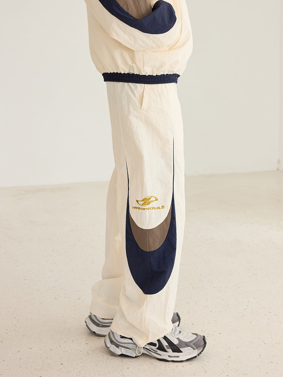 Spliced Contrast Stitching Track Pants