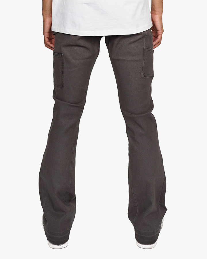 EPTM MACKY FLARE WAX PANTS-GREY