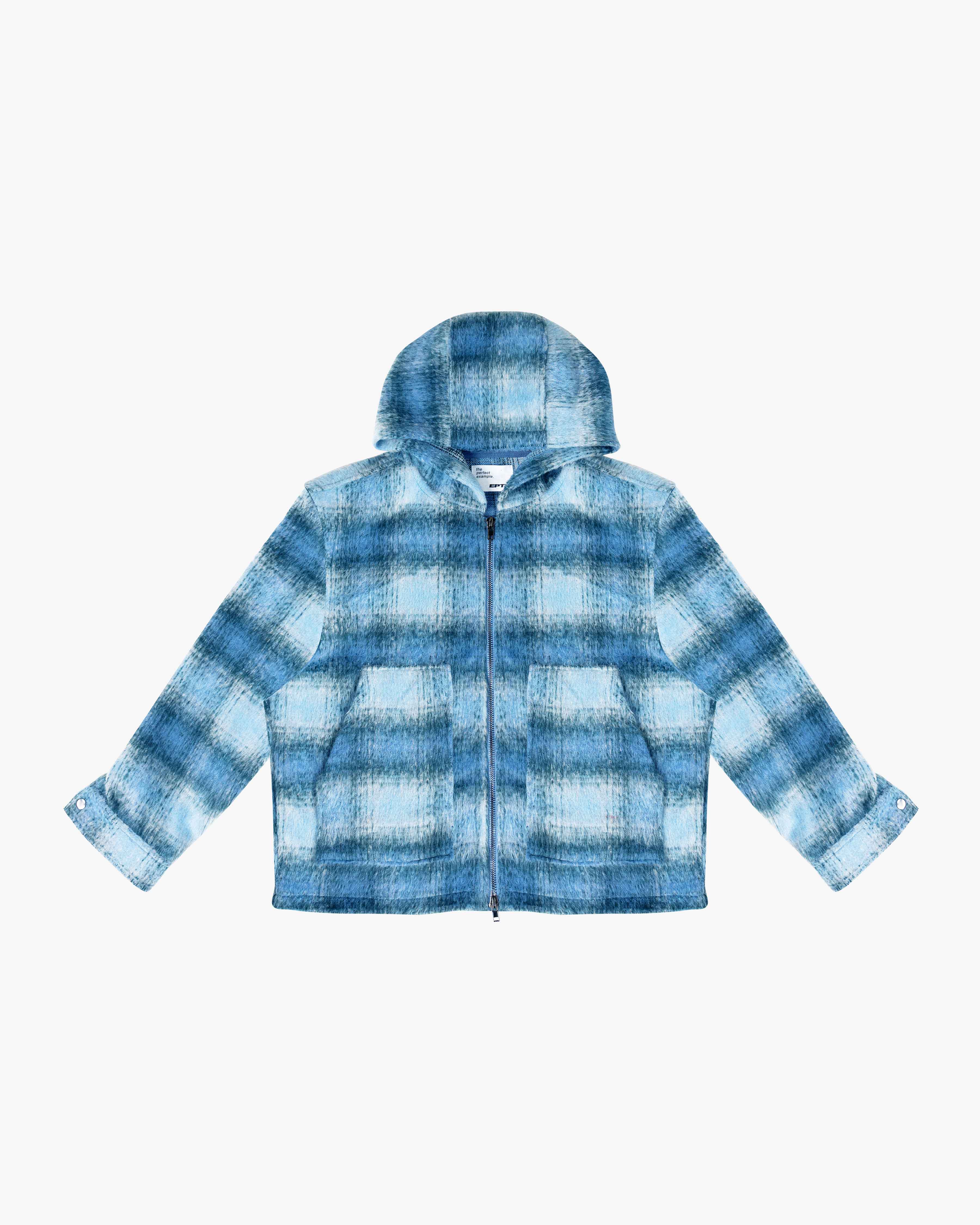 EPTM MOHAIR FLANNEL JACKET-BLUE