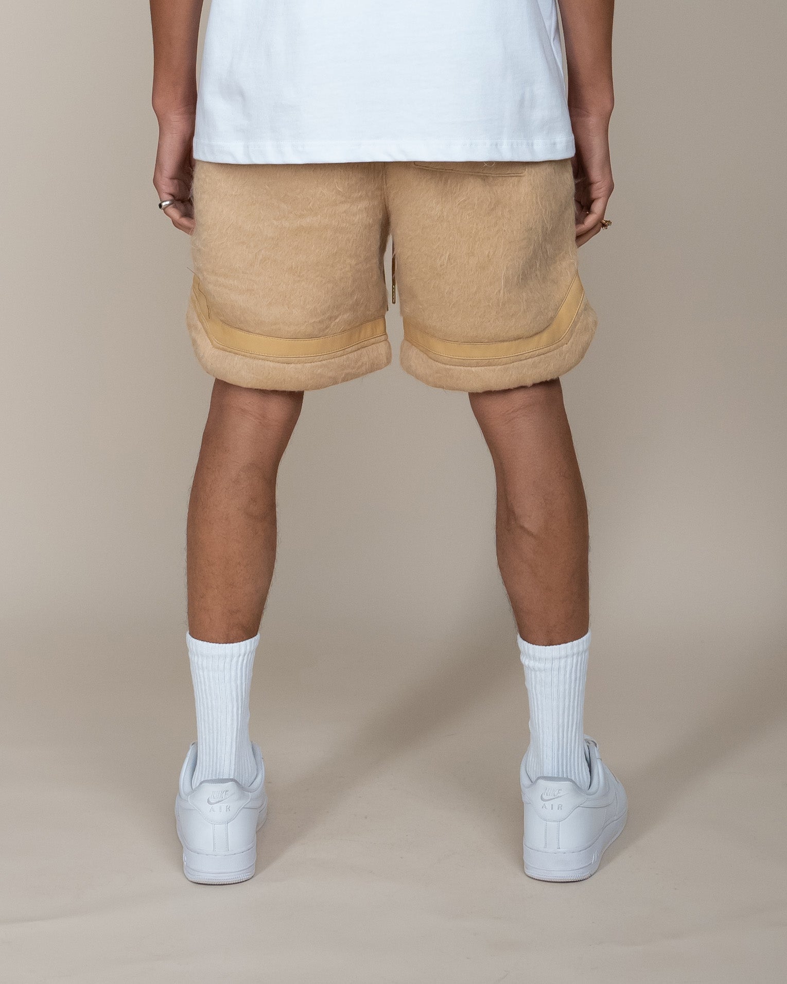 EPTM MOHAIR SHORTS - KHAKI