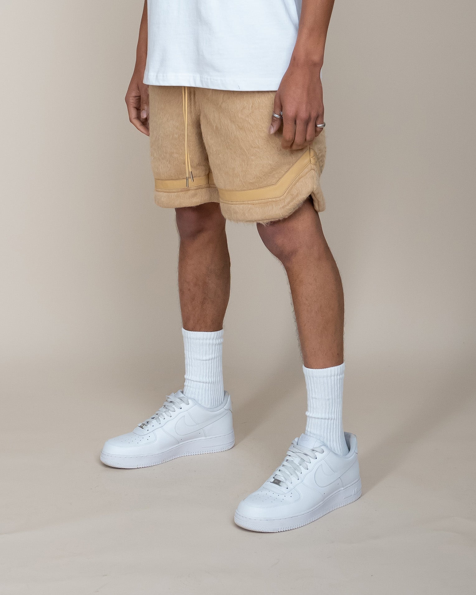 EPTM MOHAIR SHORTS - KHAKI