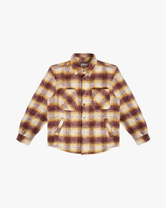 EPTM BIG N TALL SIDE SLIT FLANNEL-MUSTARD