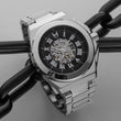 NO110SK - NOBLE SKELETON SILVER WATCH