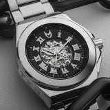 NO110SK - NOBLE SKELETON SILVER WATCH