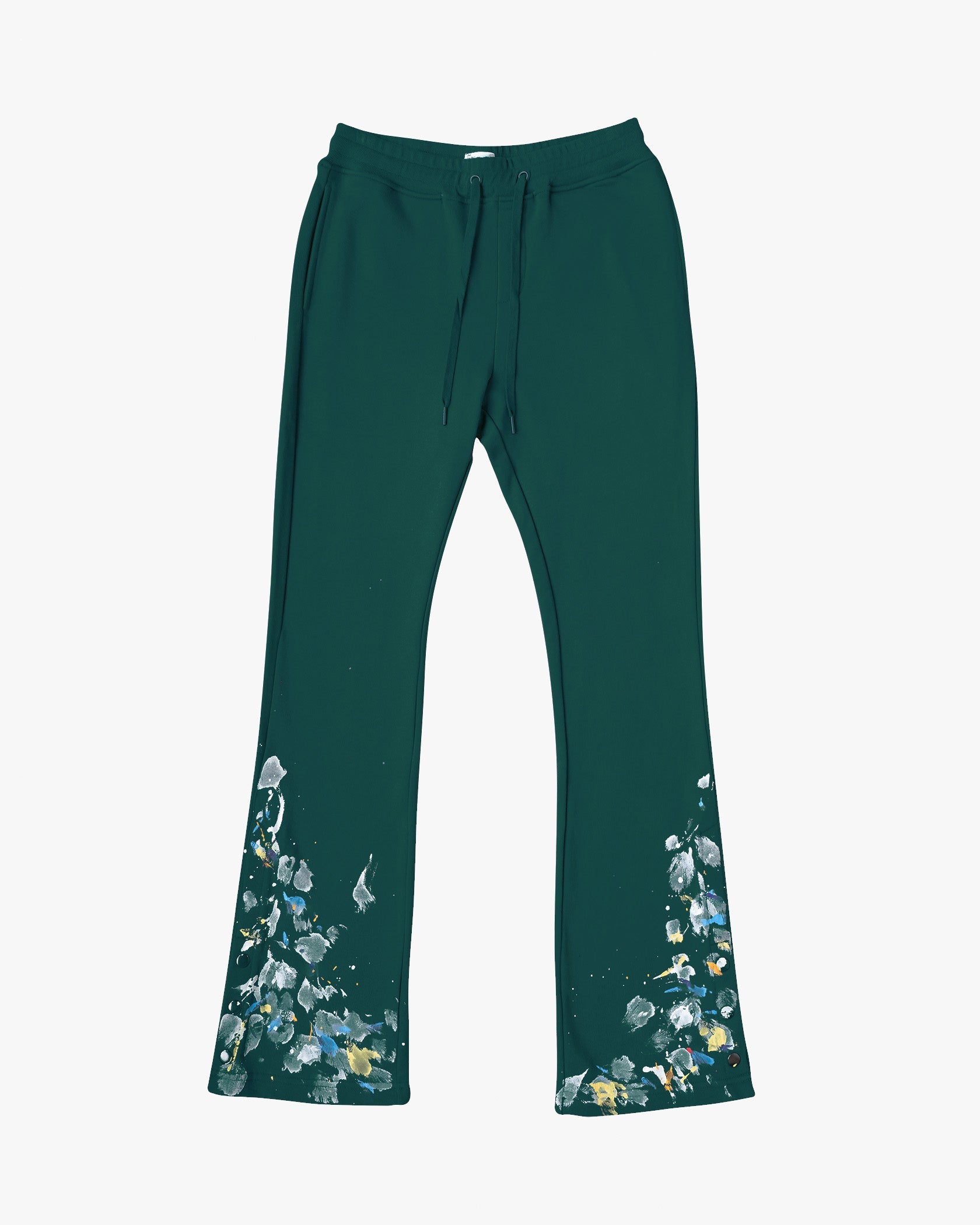 EPTM PAINT SNAP FLARED PANTS - HUNTER GREEN