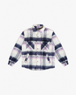 EPTM BIG N TALL SIDE SLIT FLANNEL-PURPLE/WHITE