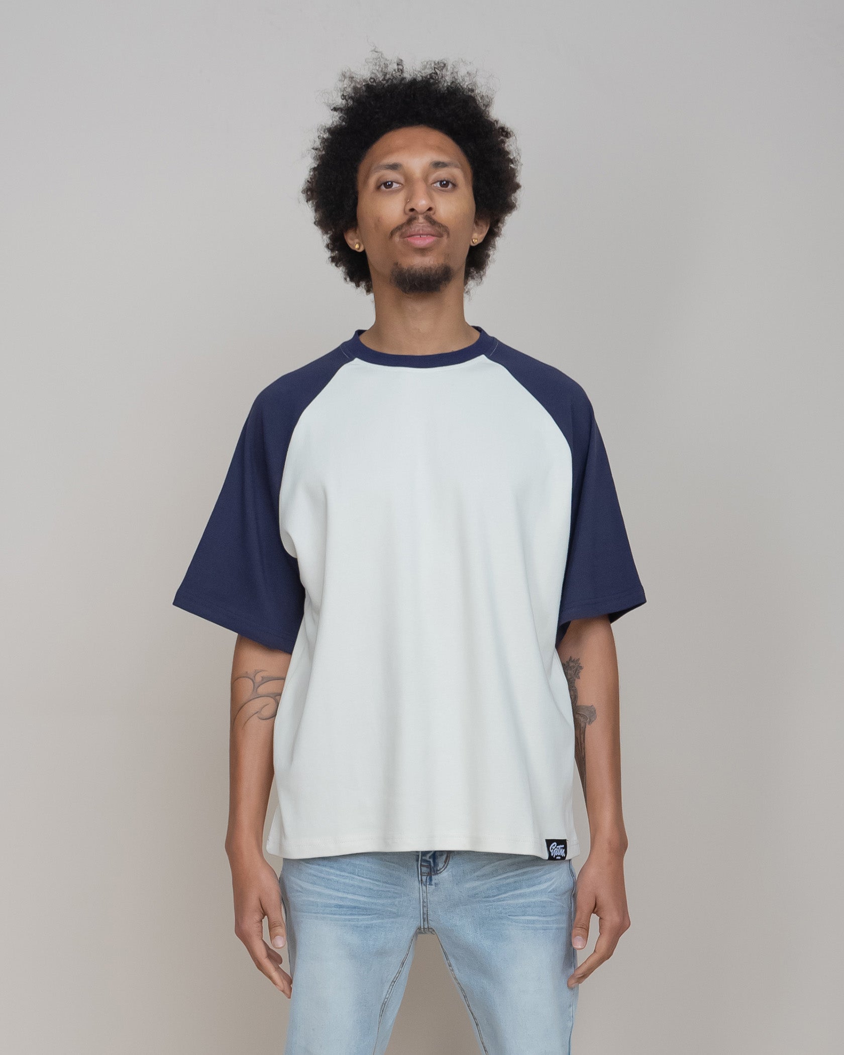 EPTM BOXY RAGLAN TEE - NAVY