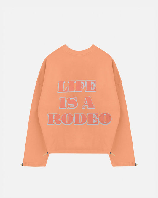 Rodeo "Life is a Rodeo" Crewneck Orange